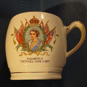 1953 Royal Commemorative Mug with Gold Accents By Royal Winton